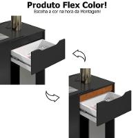 Mesa Escrivaninha 1 Gaveta Com Suporte Para Cpu Flop Preto - 2