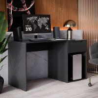 Mesa Escrivaninha 1 Gaveta Com Suporte Para Cpu Flop Preto - 10