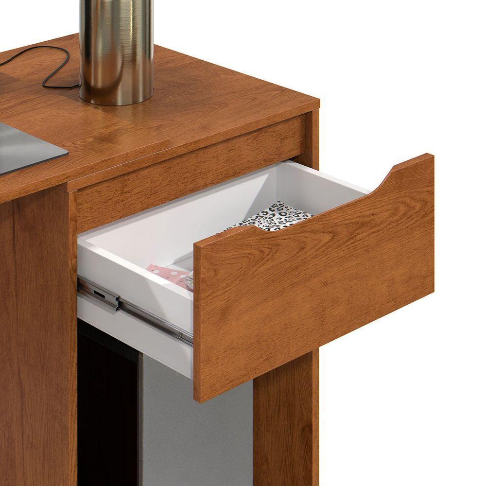 Mesa Escrivaninha 1 Gaveta Com Suporte Para Cpu Flop Freijó - 2