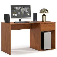 Mesa Escrivaninha 1 Gaveta Com Suporte Para Cpu Flop Freijó - 1