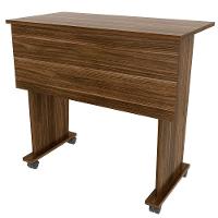 Mesa Escrivaninha Dobrável Com Rodízio Nogal - 7