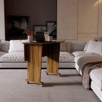 Mesa Escrivaninha Dobrável Com Rodízio Nogal - 9