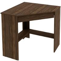 Mesa Escrivaninha De Canto Para Escritório 1 Gaveta Nogal - 6