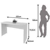 Mesa Para Escritório Escrivaninha 127 Cm Branco