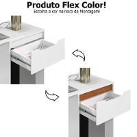 Mesa Escrivaninha 1 Gaveta Com Suporte Para Cpu Flop Branco - 2