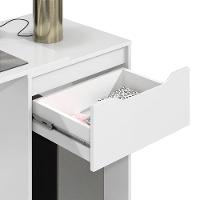 Mesa Escrivaninha 1 Gaveta Com Suporte Para Cpu Flop Branco - 6