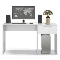 Mesa Escrivaninha 1 Gaveta Com Suporte Para Cpu Flop Branco - 9