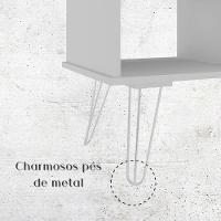 Mesa Escrivaninha Em L Com Porta E 6 Nichos Hawaii Carvalho/branco