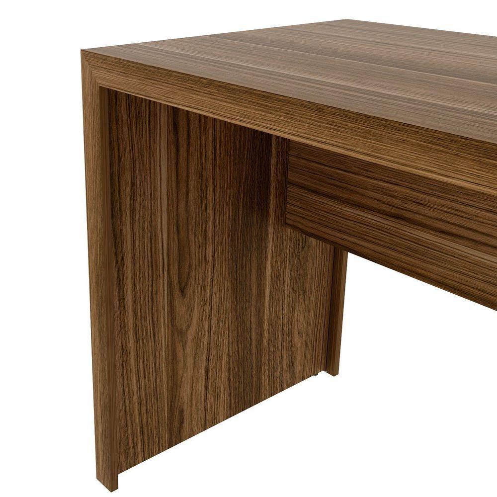 Mesa Para Escritório Escrivaninha 163 Cm Nogal - 10