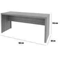 Mesa Para Escritório Escrivaninha 163 Cm Nogal - 3