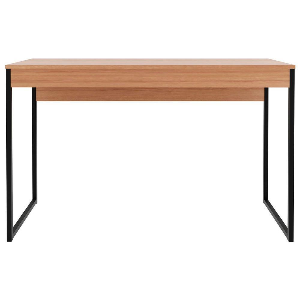 Mesa Para Escritório Escrivaninha Estilo Industrial Amêndoa/preto - 7