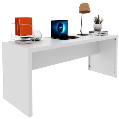 Mesa para Escritório Retangular Modelo Escrivaninha Moderno MDF 180 cm Branco