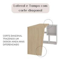 Mesa Escrivaninha Em L Com Nichos Duran Carvalho/branco - 6