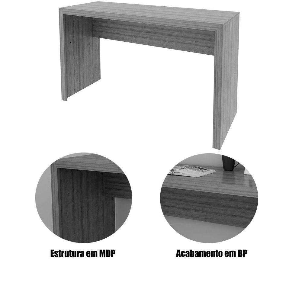 Mesa Para Escritório Escrivaninha 127 Cm Preto - 3