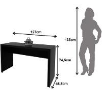 Mesa Para Escritório Escrivaninha 127 Cm Preto