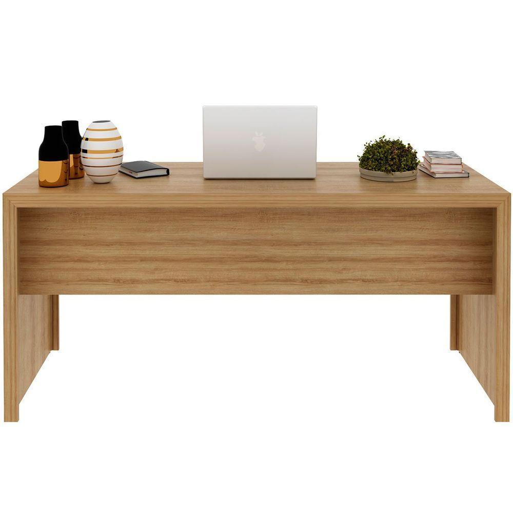 Mesa Para Escritório Escrivaninha 163 Cm Amêndoa - 6