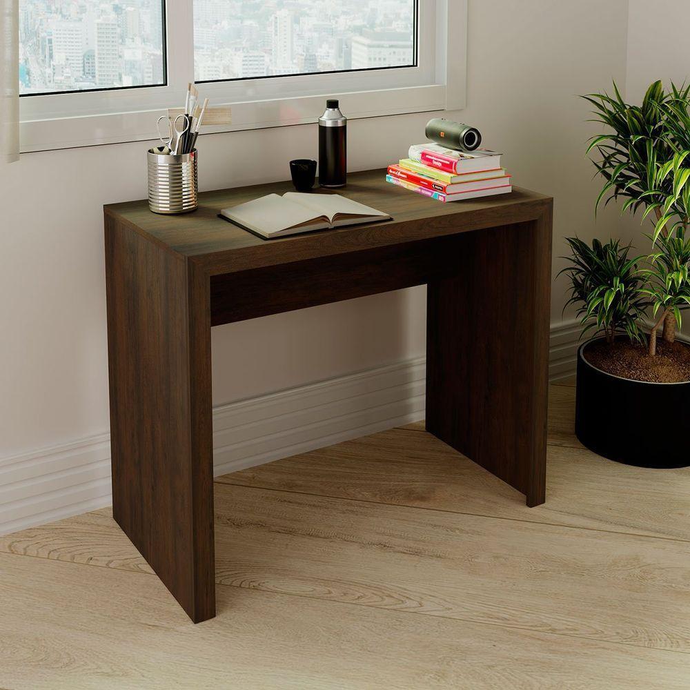 Mesa Para Escritório Escrivaninha 90 Cm Rústico - 6