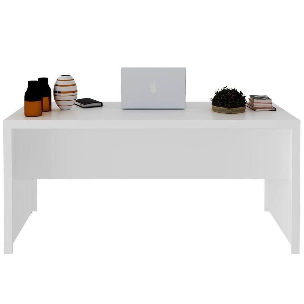 Mesa Para Escritório Escrivaninha 163 Cm Branco - 6