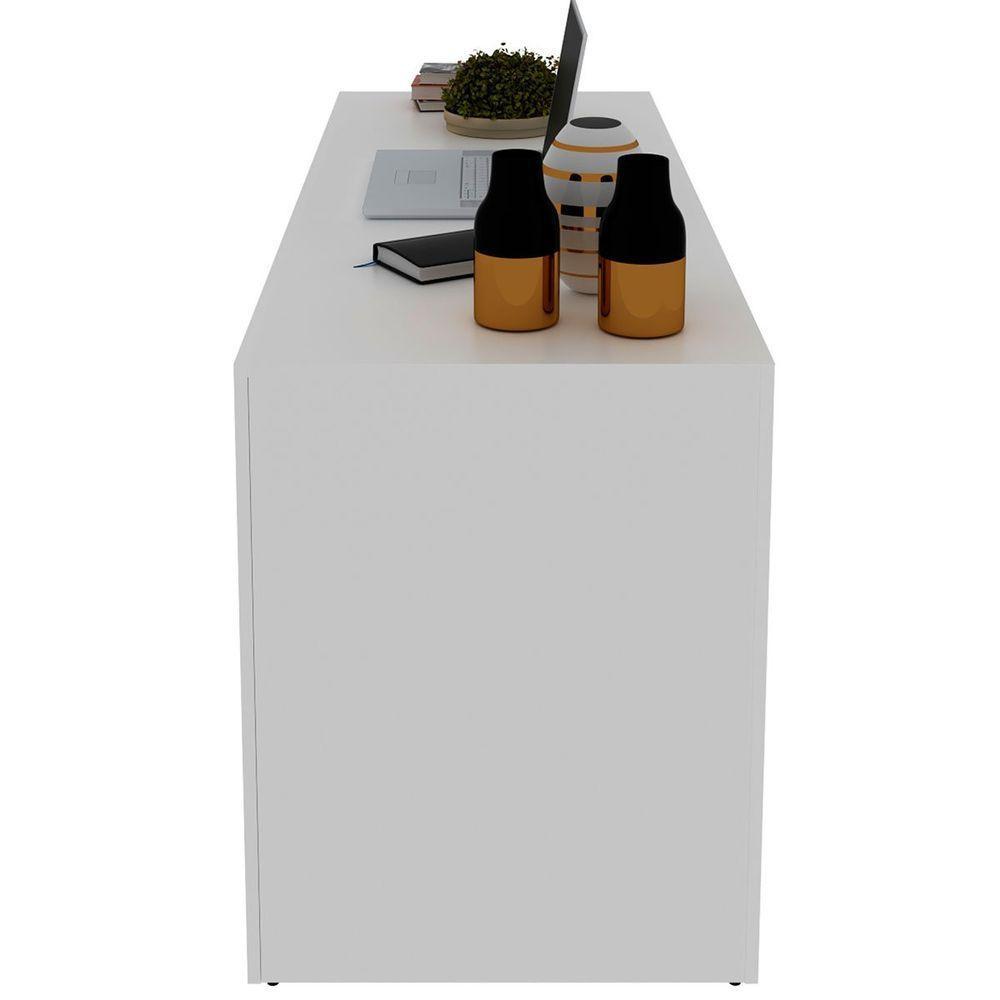 Mesa Para Escritório Escrivaninha 163 Cm Branco - 7