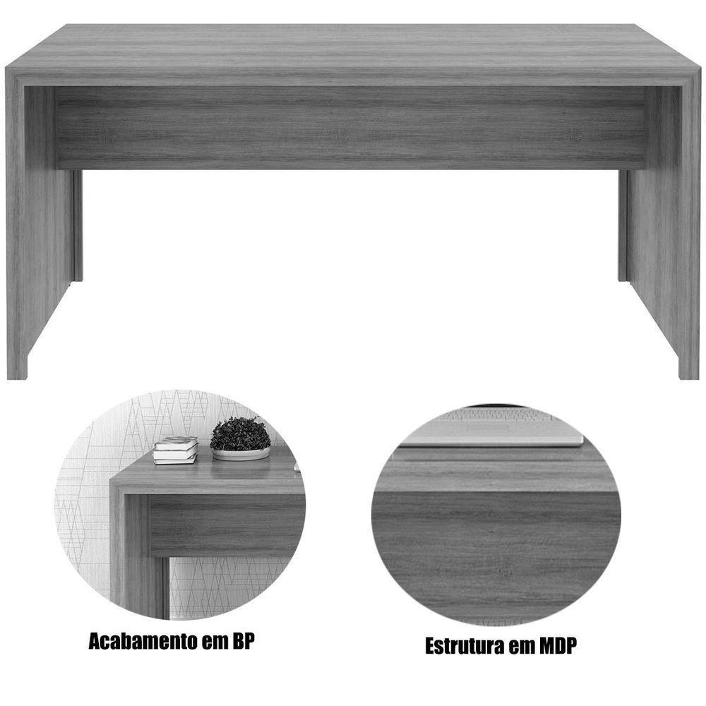 Mesa Para Escritório Escrivaninha 163 Cm Rústico - 2
