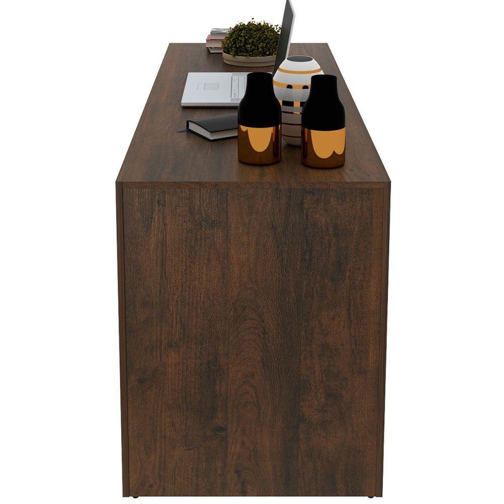Mesa Para Escritório Escrivaninha 163 Cm Rústico - 7