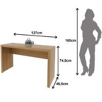 Mesa Para Escritório Escrivaninha 127 Cm Amêndoa