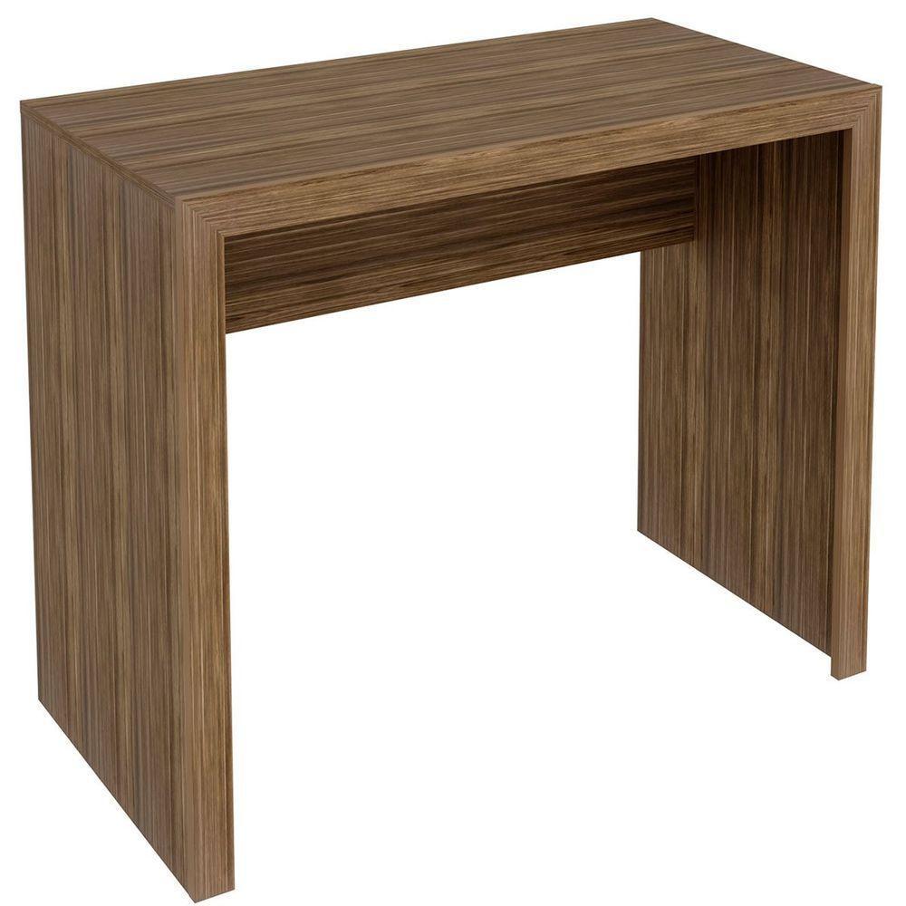 Mesa Para Escritório Escrivaninha 90 Cm Nogal - 4