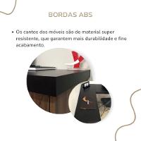 Mesa Escrivaninha 3 Gavetas Com Nichos Em L Marilu Ipê/preto - 6