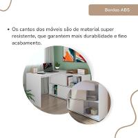 Mesa Escrivaninha Em L Com 2 Portas E 4 Nichos Marle Branco - 3