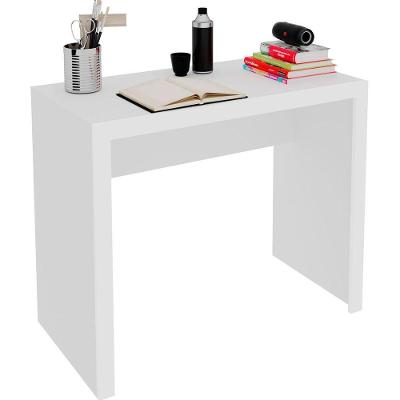 Mesa para Escritório Retangular Escrivaninha MDF 90 cm Branco Design Moderno