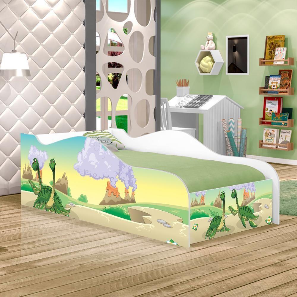 Mini Cama Fun Dinossauro Irmãos Infantil Com Colchão - 1