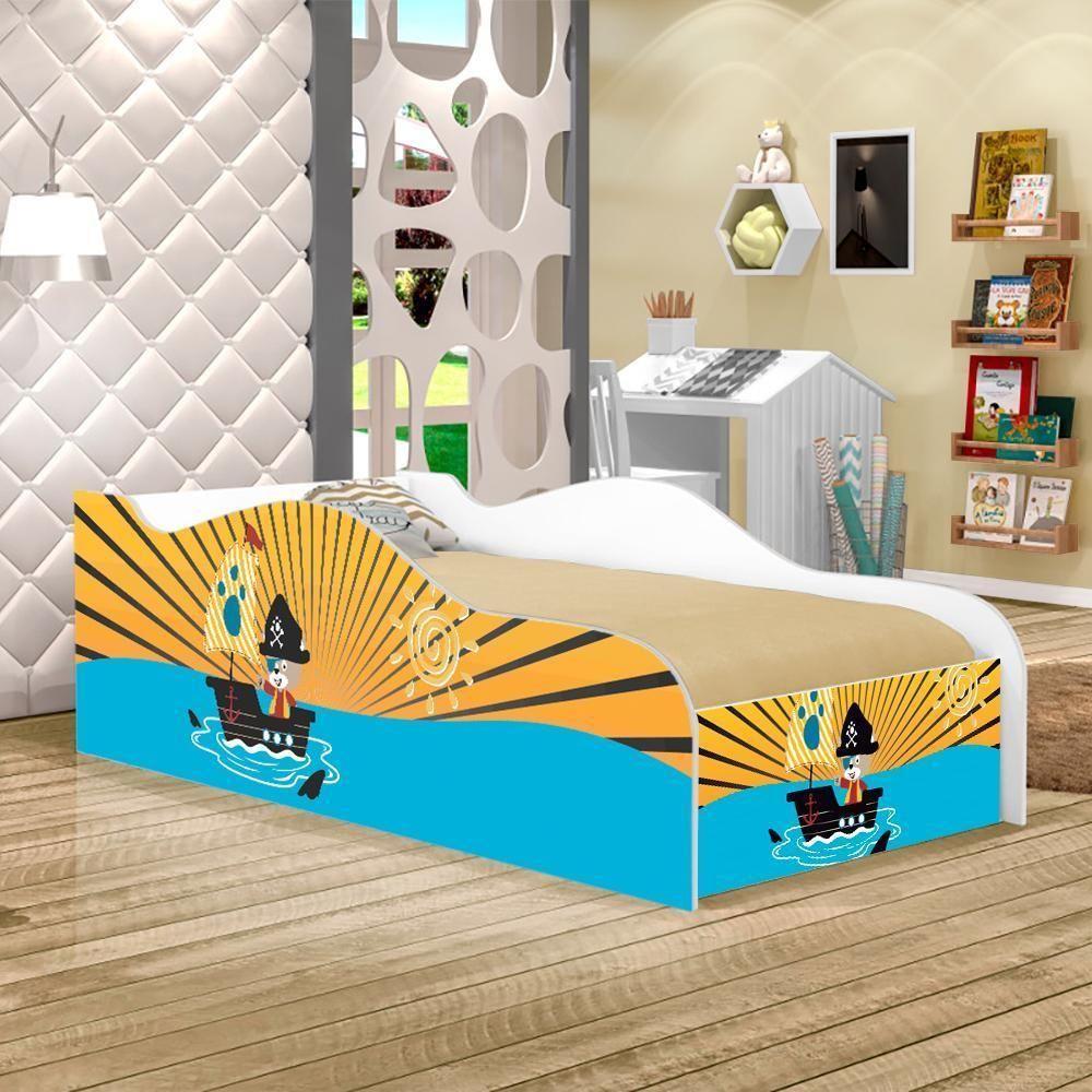 Mini Cama Fun Pirata Do Mar Infantil Com Colchão - 1