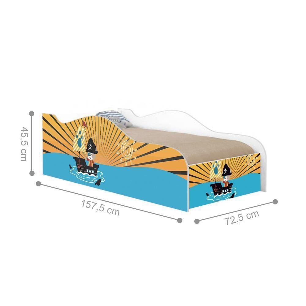 Mini Cama Fun Pirata Do Mar Infantil Com Colchão - 2