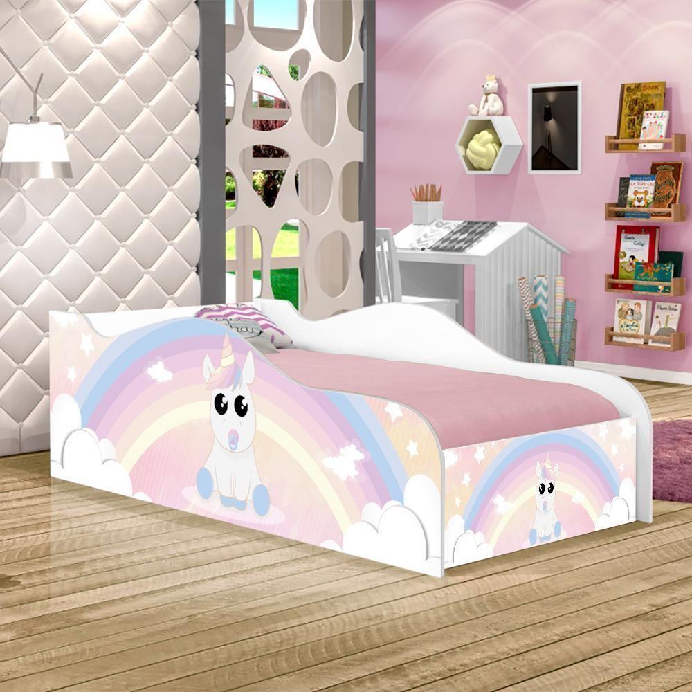 Mini Cama Fun Unicórnio Bebê Infantil Com Colchão - 1