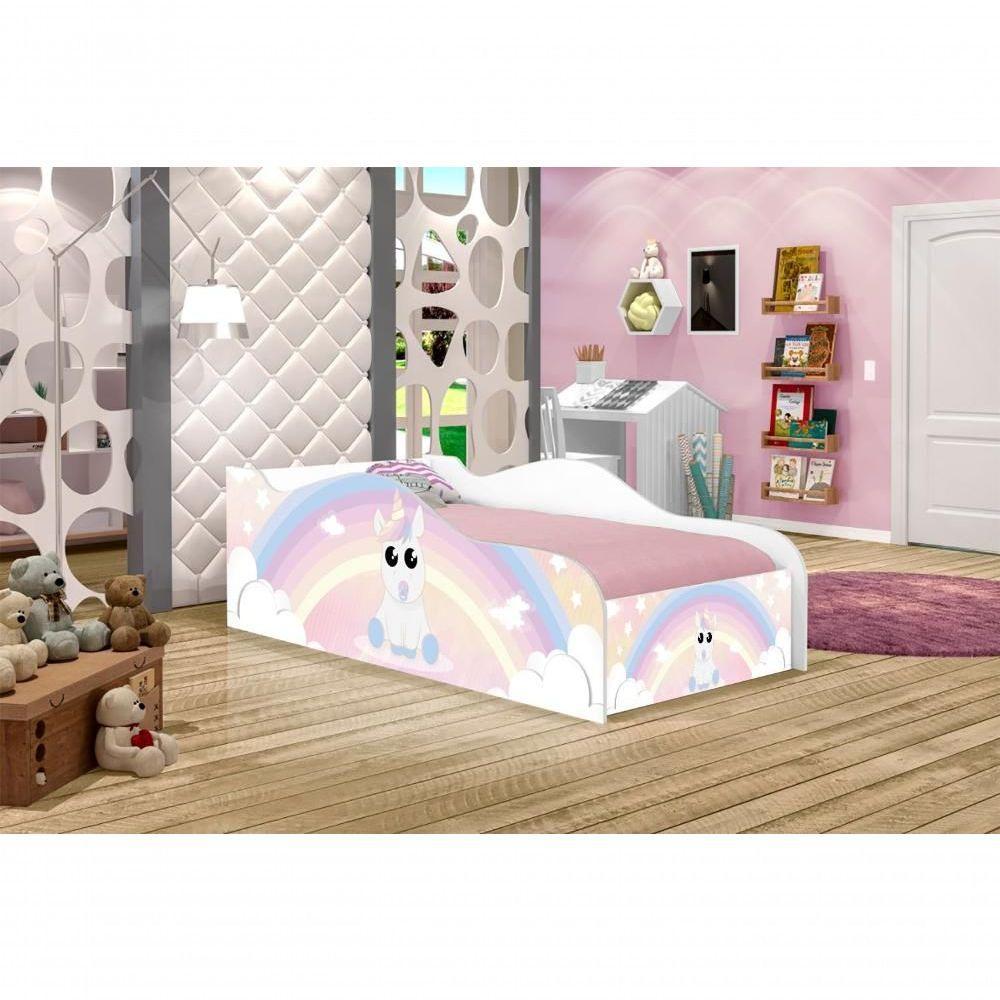 Mini Cama Fun Unicórnio Bebê Infantil Com Colchão - 4