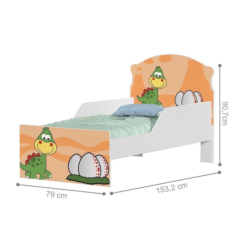 Mini Cama Dinossauro Bebê Com Colchão - 4
