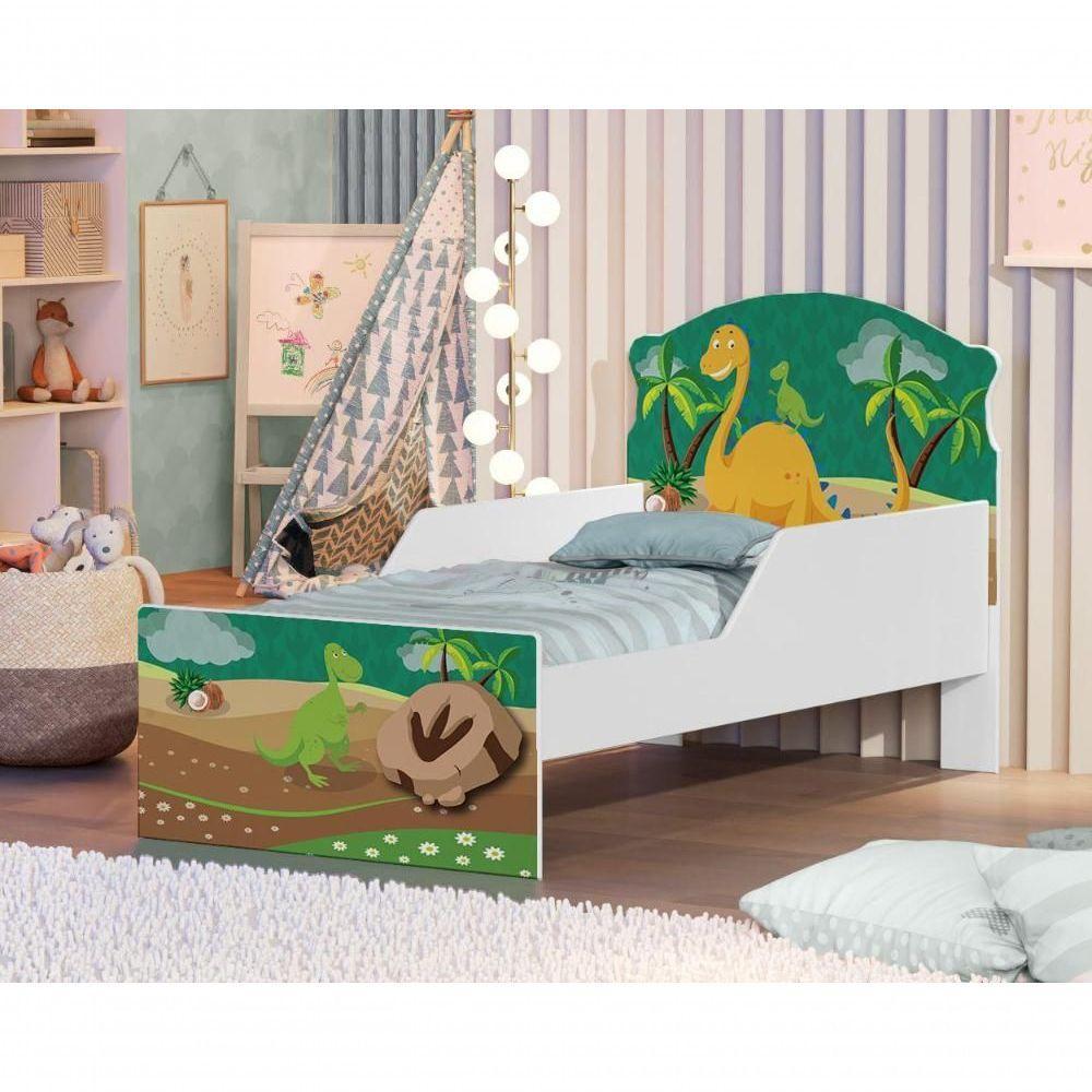 Mini Cama Dinossauros Com Colchão - 4