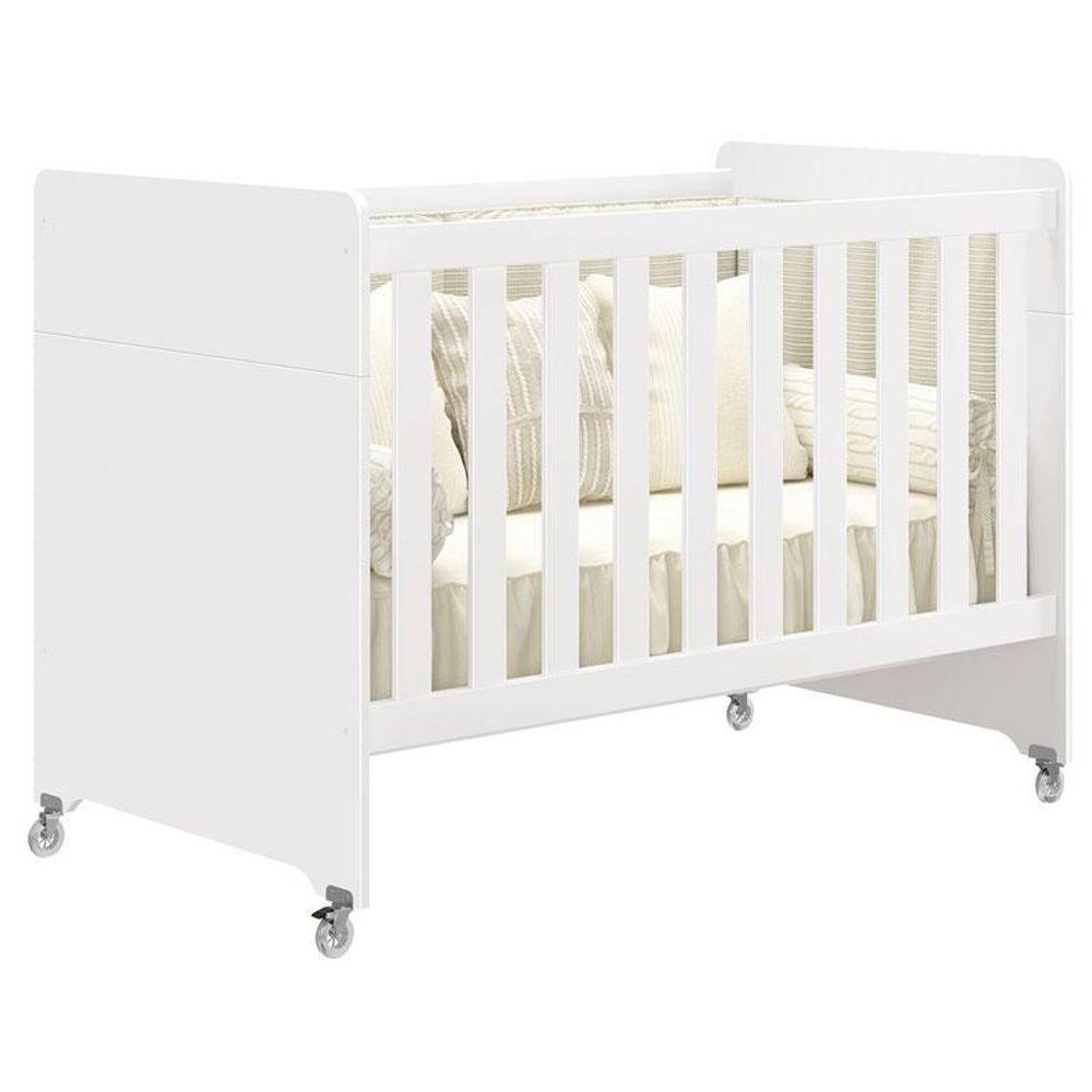 Berço Americano Evolution 4 Em 1 Branco Acetinado Com Colchão Ortobom - Reller - 2