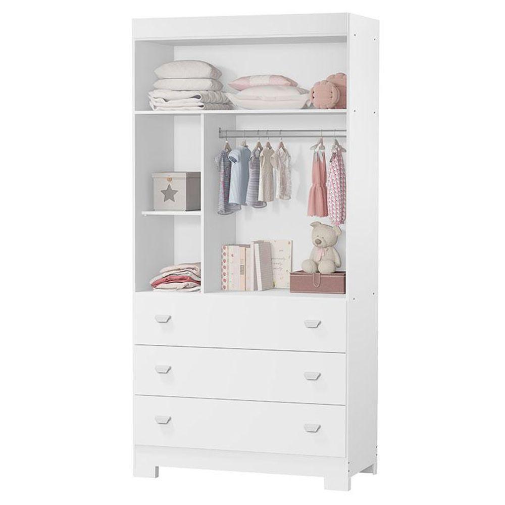 Quarto De Bebê New Katatau Branco Acetinado Com Colchão Ortobom - Reller - 6