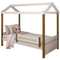 Cama Montessoriana Isa Solteiro Branco E Mel Com Colchão - 2