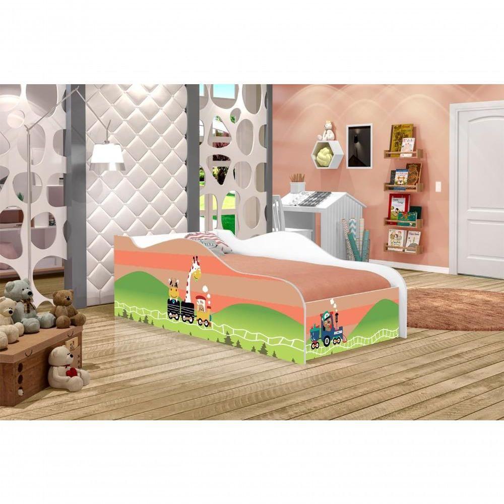 Mini Cama Fun Trenzinho Infantil Com Colchão - 4