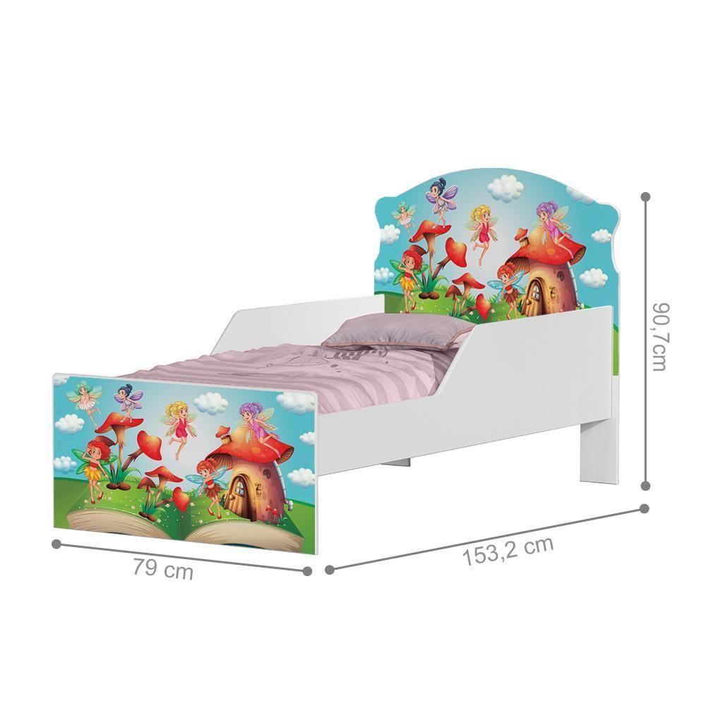 Mini Cama Fadinhas Meninas Com Colchão - 2