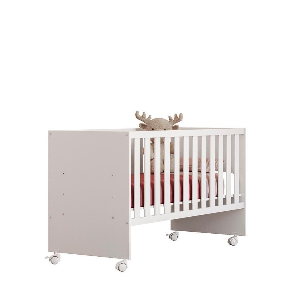 Berço Mini Cama Com Rodizios Bento Branco - 3