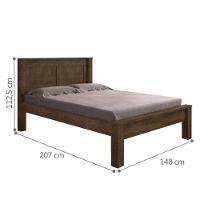 Cama Casal Com Cabeceira Roma Malbec - 3
