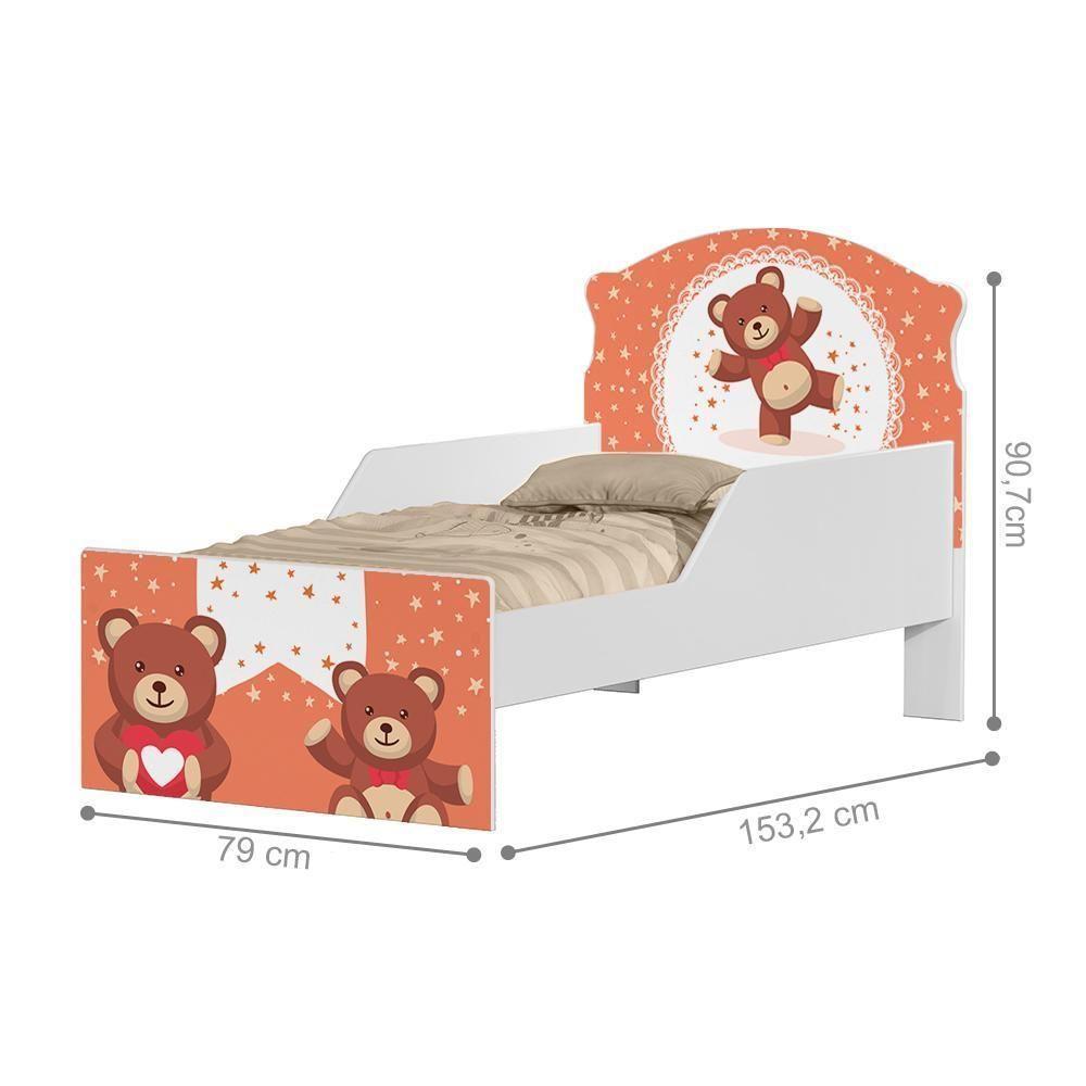 Mini Cama Ursinho De Pelúcia Com Colchão - 2