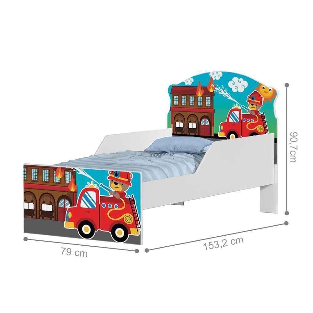 Mini Cama Usinho Bombeiro Com Colchão - 2