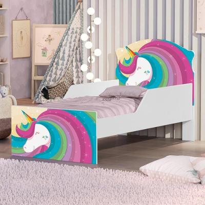 Mini Cama Unicórnio Arco íris Com Colchão