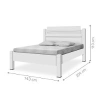 Cama Casal Com Cabeceira Lívia Branco - 2