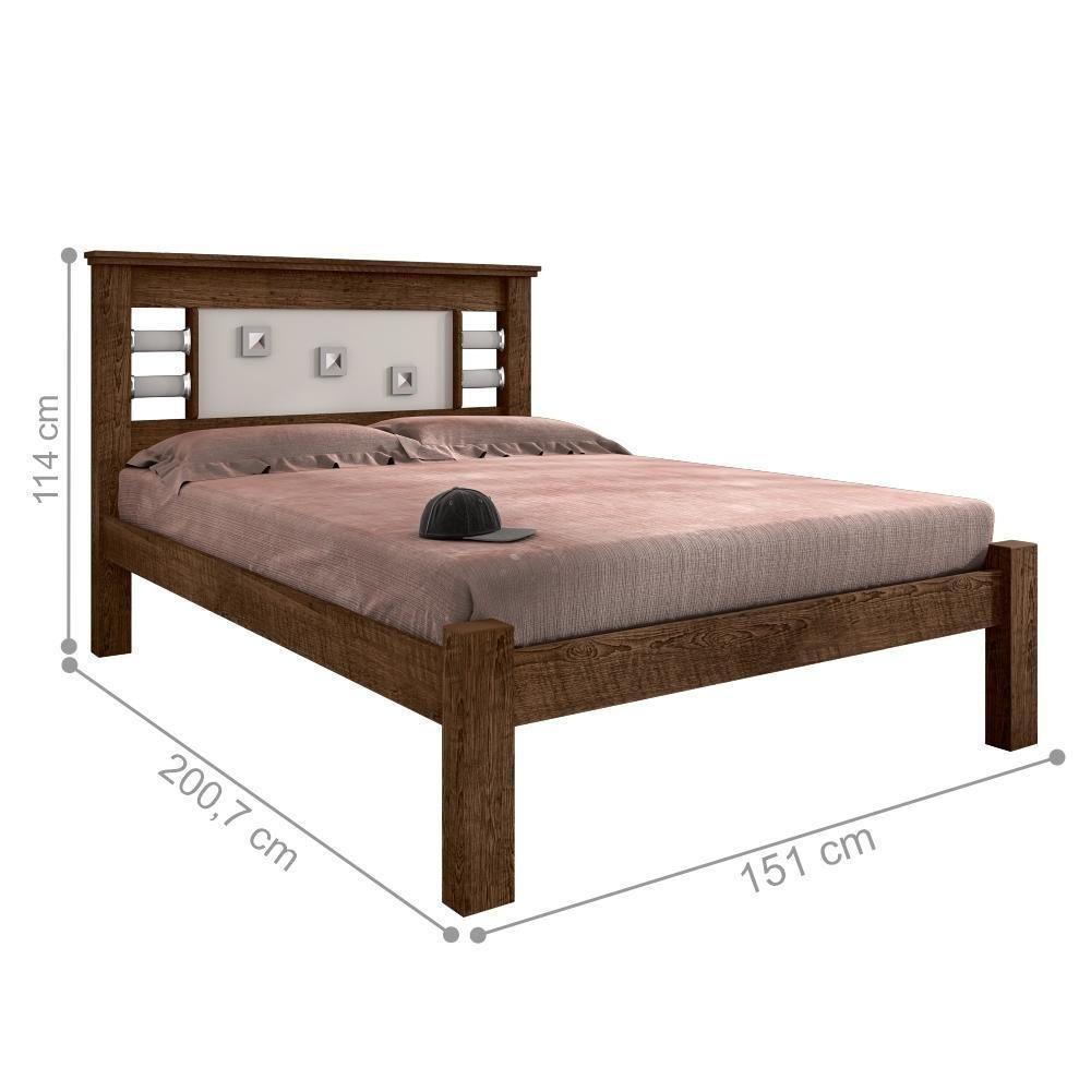 Cama Casal Com Cabeceira Vaius Malbec Off White - 3