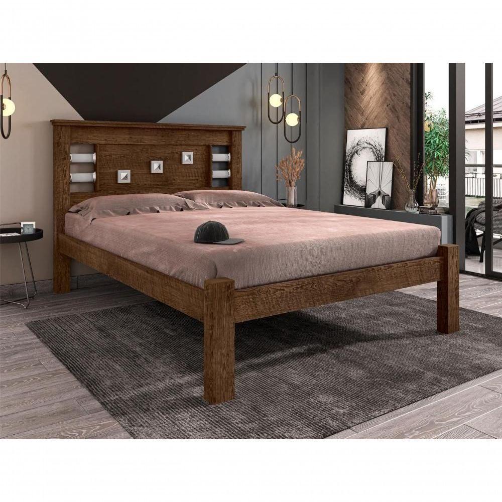 Cama Casal Com Cabeceira Vaius Malbec Off White - 6
